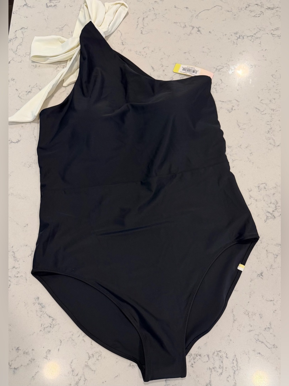 Summersalt Bow-Shoulder Sidestroke black and cream - Picture 3 of 6